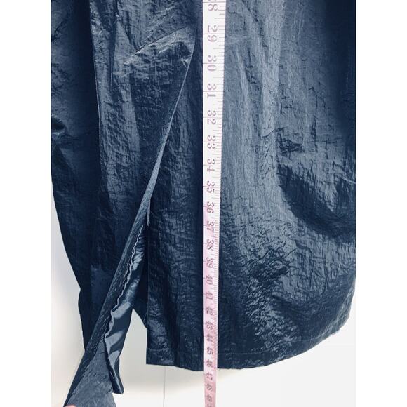 Sz 10 Vtg Maggie Lawrence Long Trench Rain Coat Black Belted Zip Out Lining EUC - Picture 15 of 16